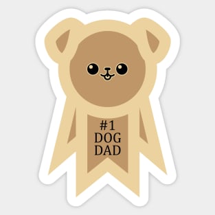 #1 Dog Dad Sticker